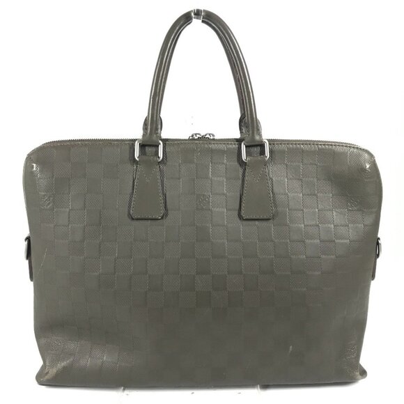 LOUIS VUITTON Gray Damier Leather Tote Bag - Picture 2 of 16